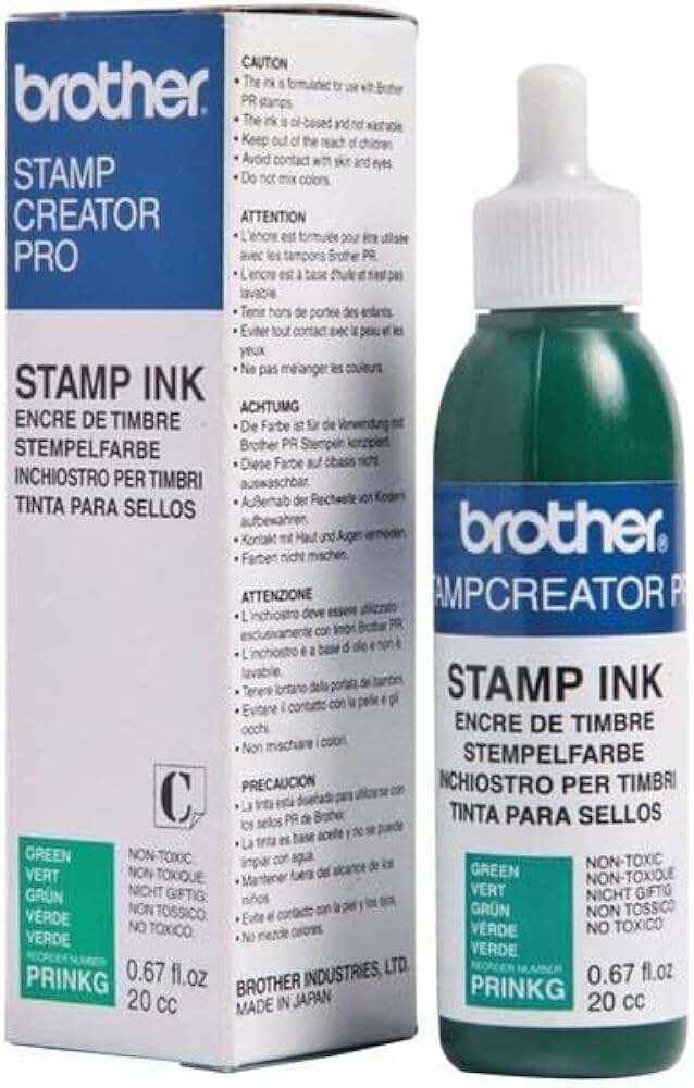 Brother Bote de Tinta Verde para Maquina de Sellos SC2000 20cc - Prinkweb