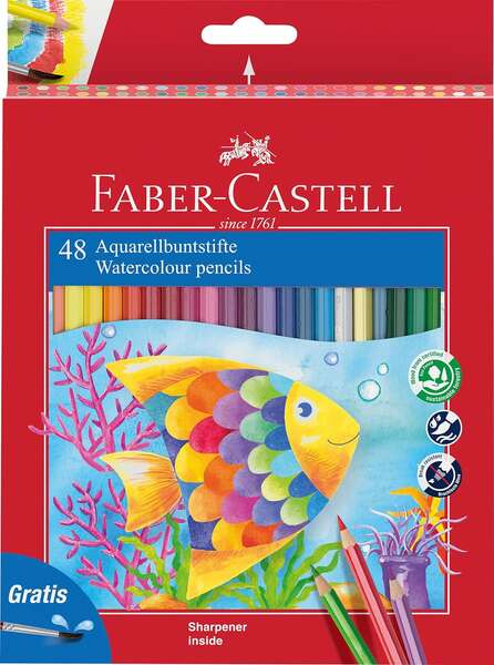 Faber-Castell Classic Colour Acuarelable Lapices de Colores Hexagonales Acuarelables + Pi