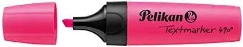Surligneur Pelikan Textmarker 490 - À base d'eau - 3 épaisseurs de trait - Rose fluorescent