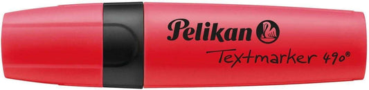 Surligneur Pelikan Textmarker 490 - À base d'eau - 3 épaisseurs de trait - Rouge fluorescent