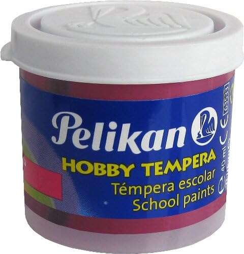 Tinta têmpera escolar Pelikan, frasco de 40ml - Fácil de usar - Ideal para atividades escolares - Cor magenta 