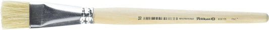 Pelikan Pincel Serie 613F N. 18 - Pelo Natural - para Colores Pastosos - Oleo, Acrilico y Tempera - Mango de Madera