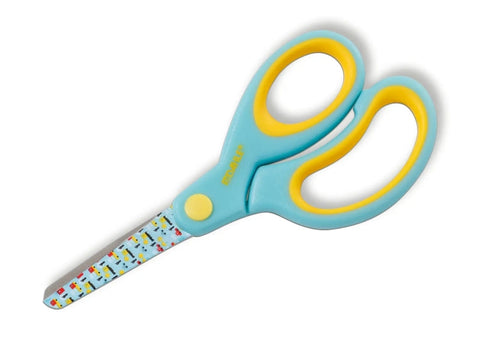 Dahle 54662 Kids Forbici per Bambini 13cm - Punte Arrotondate - Acciaio Inox - Manici Ergonomici Rivestiti in Gomma - Colore Turchese/Giallo