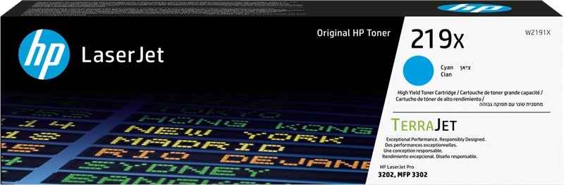 HP W2191X Cyan Cartucho de Toner Original - 219X - Prinkweb