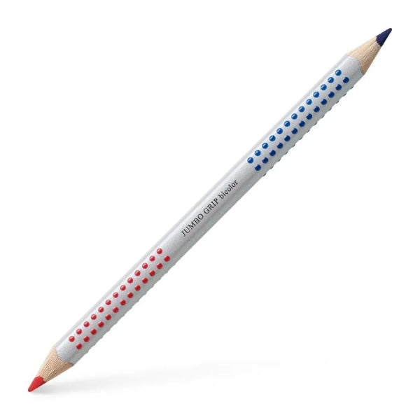 Crayon bicolore triangulaire Jumbo Grip Faber-Castell - Zone de préhension - Écologique