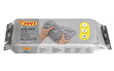 Jovi Air Dry Modeling Clay 1000gr - Air Hardening - Cool Touch - Easy to Mold - Multi-Surface - Dries in 24H - Fine Finish - Gray Color