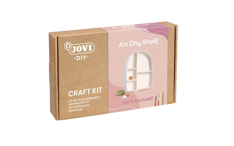 Jovi DIY eskulan-kit-a apalategi bat Air Dry pasta gogorgarriarekin egiteko – 500 g Airdry pasta – Modelatzeko tresnak – Gouache pinturak – Pintzel graduatuak – Hainbat kolore