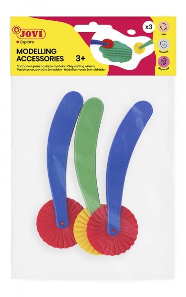 Bolsa para Modelagem Jovi com 3 Rolos de Corte - Rodas de Corte em Diferentes Formatos - Ideal para Artesanato - Fácil de Usar - Alta Durabilidade - Várias Cores 