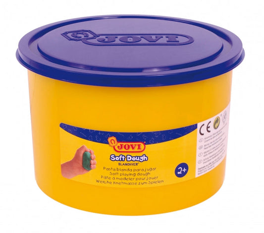 Jovi Soft Dough Blandiver Bote de Pasta de Modelaje 460gr - Blanda y Flexible - Facil de Amasar y Moldear - Ideal para Iniciacion al Modelaje - Color Azul