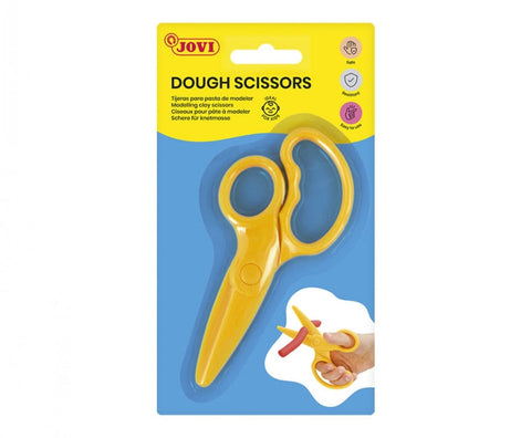 Jovi Dough Scissors modelatzeko orearentzako guraizeak - haurrentzako erabilera - papera ere mozten dute - kolore horia