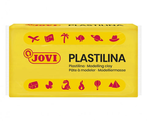 Jovi 30 plastilinazko pastillako kutxa, 50 g-koa - Landare-jatorriko modelatzeko pasta - Ez da lehortzen - Glutenik gabea - Kaltegabea - Erraz modelatzekoa - Bolumeneko irudiak egiteko aproposa - Kolore horia
