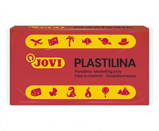 Jovi Caja de 30 Pastillas de Plastilina 50gr - Pasta de Modelar Vegetal - Mezclables - No Endurece - sin Gluten - Inocua y No Toxica - Color Rojo