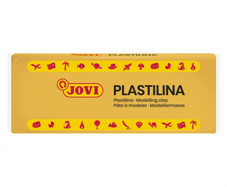 Boîte de 15 tablettes de pâte à modeler Jovi 150 g - 100 % végétale - Très malléable - Ne sèche pas - Sans gluten - Sûre et non toxique - Couleur orange 