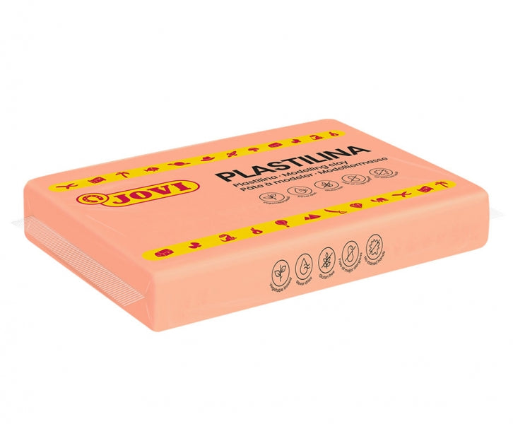 Boîte de 15 tablettes de pâte à modeler Jovi 350 g - Pâte à modeler végétale - Ne sèche pas - Sans gluten - Inoffensive et sûre - Facile à modeler - Idéale pour les grandes figurines - Rose 