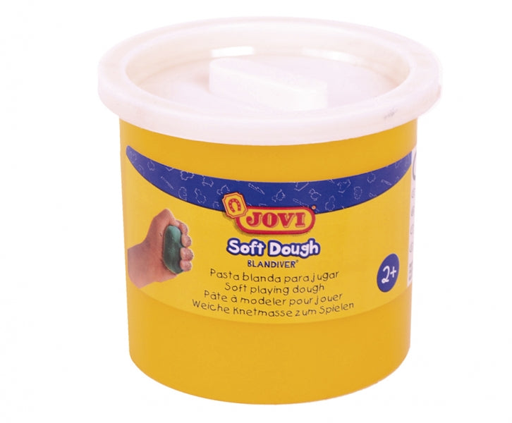 Pâte à modeler Jovi Soft Dough Blandier, lot de 5 pots de 110 g - Souple et flexible - Facile à pétrir et à modeler - Idéale pour les débutants - Blanche 