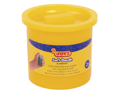 Jovi Soft Dough Blandiver Pack with 5 Tubs of Modeling Paste 110gr - Soft and Flexible - Easy to Knead and Shape - Ideal for Getting Started with Modeling - Yellow Color