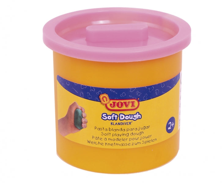Pâte à modeler Jovi Soft Dough Blandive, lot de 5 pots de 110 g - Souple et flexible - Facile à pétrir et à modeler - Idéale pour les débutants - Rose 