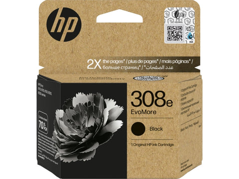 HP 308e EvoMore Negre Cartutx de Tinta Original - 7FP22UE