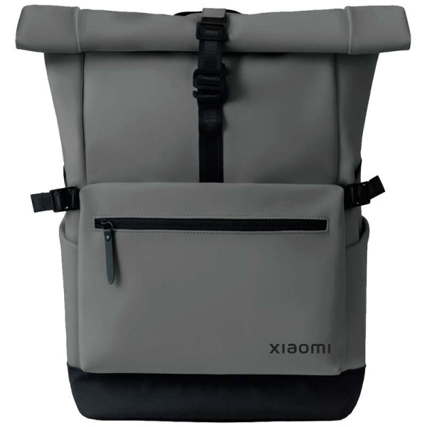 Xiaomi Roll Top Casual Backpack Mochila para Portatil 15,6" 23L - Impermeable - Amplia Apertura Superior Enrollable - Trasera Acolchada y con Malla - Correa para Equipaje - Asas Reforzadas de Doble Costura - Color Gris