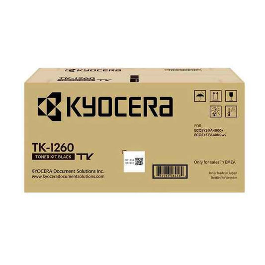 Kyocera TK1260 Negro Cartucho de Toner Original - 1T0C150NL0 - Prinkweb