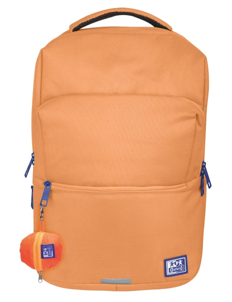 Mochila Oxford B-Ready 28L - Tamanho 42x30x15cm - Bolso almofadado - Pega superior - Capa de chuva - Poliéster reciclado RPET - Cor pêssego 