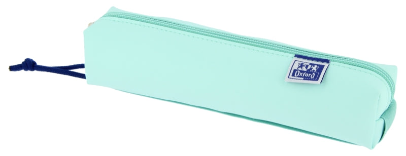 Oxford Live & Go Estuche Cuadrado Pequeño - Material Acolchado - Goma Elastica para unirlo al Cuaderno - Color Azul - Prinkweb