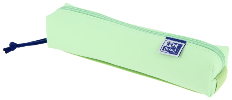 Oxford Live & Go Estuche Cuadrado Pequeño - Material Acolchado - Goma Elastica para unirlo al Cuaderno - Color Verde - Prinkweb