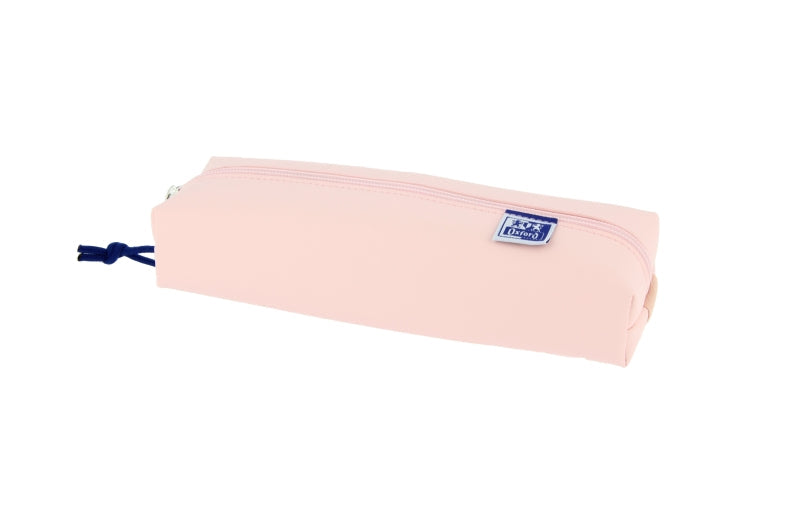 Oxford Live & Go Estuche Rectangular Mediano - Material Acolchado - Goma Elastica para unirlo al Cuaderno - Color Rosa - Prinkweb