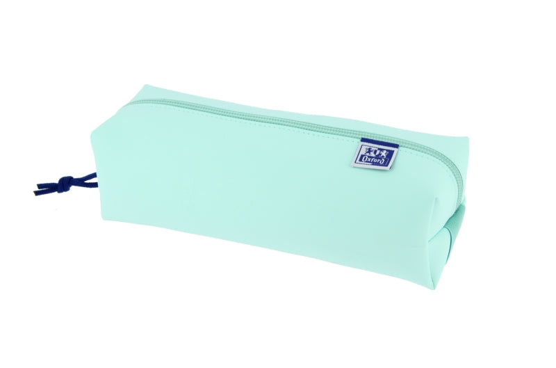 Oxford Live & Go Estuche Cuadrado Grande - Material Acolchado - Goma Elastica para unirlo al Cuaderno - Color Azul - Prinkweb