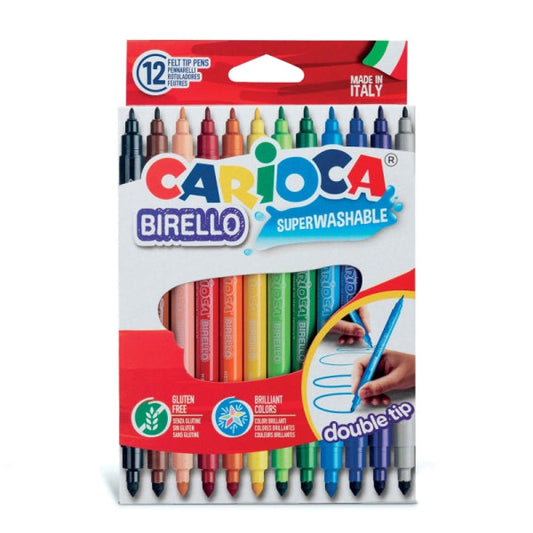 Carioca Birello Rotuladores - Doble Punta Fina y Media - Tinta Superlavable No Toxica - L