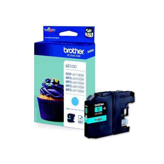 Brother LC123 Cyan Cartucho de Tinta Original - LC123CBP - Prinkweb
