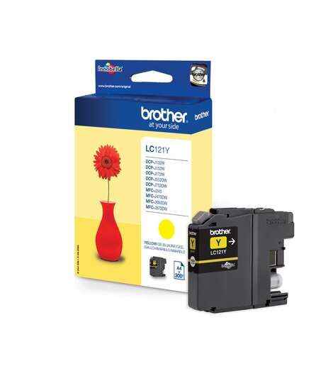 Brother LC121 Amarillo Cartucho de Tinta Original - LC121YBP - Prinkweb