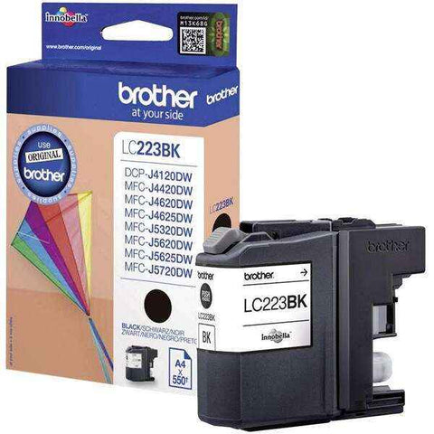 Cartucho de tinta original Brother LC223 preto - LC223BKBP