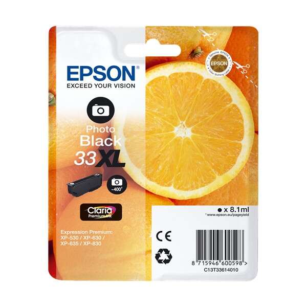 Epson T3361 (33XL) Negro Cartucho de Tinta Original - C13T33614012 - Prinkweb
