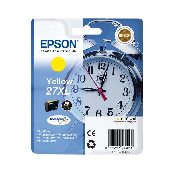 Epson T2714 (27XL) Amarillo Cartucho de Tinta Original - C13T27144012 - Prinkweb