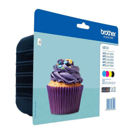 Brother LC123 Pack de 4 Cartuchos de Tinta Originales - LC123VALBP - Prinkweb