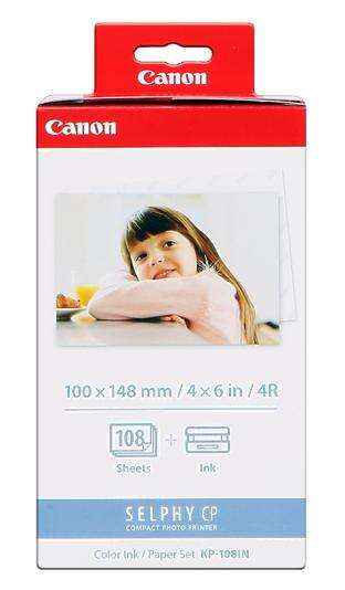 Canon KP-108IN Pack de Tinta Original y 108 Hojas Papel Fotografico, 100x148 mm - 3115B001 - Prinkweb