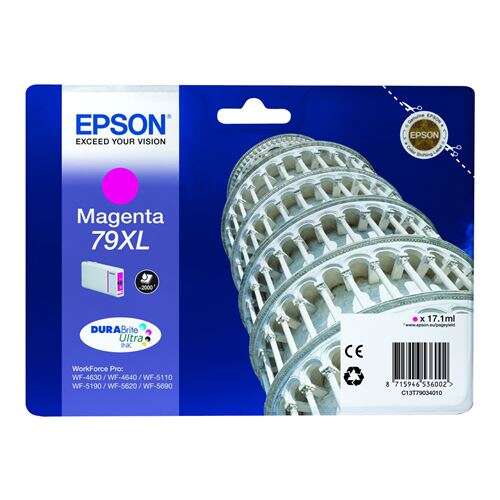 Epson T7903 (79XL) Magenta Cartucho de Tinta Original - C13T79034010 - Prinkweb