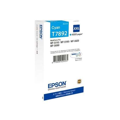 Epson T7892 Cyan Cartucho de Tinta Original - C13T789240 - Prinkweb