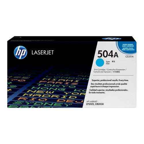HP CE251A Cyan Cartucho de Toner Original - 504A - Prinkweb