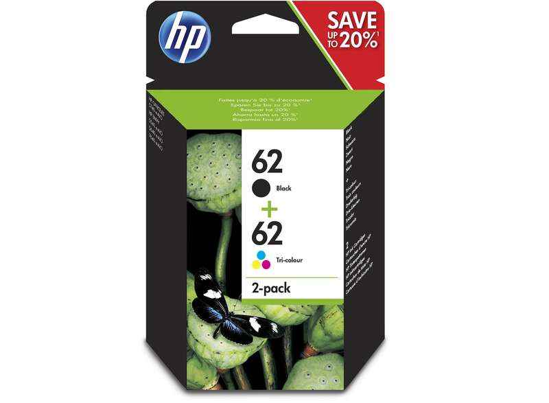 HP 62 Negro + Color Pack de 2 Cartuchos de Tinta Originales - N9J71AE - Prinkweb