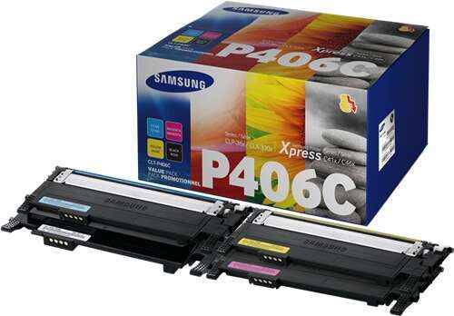 Samsung CLP360/CLX3305 Pack de 4 Cartuchos de Toner Originales - CLT-P406C/SU375A - Prinkweb