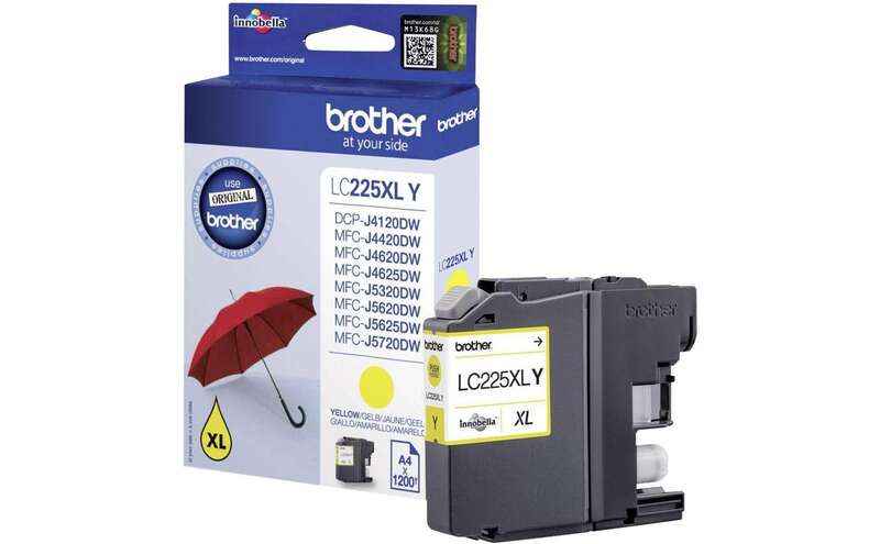 Brother LC225XL Amarillo Cartucho de Tinta Original - LC225XLYBP - Prinkweb