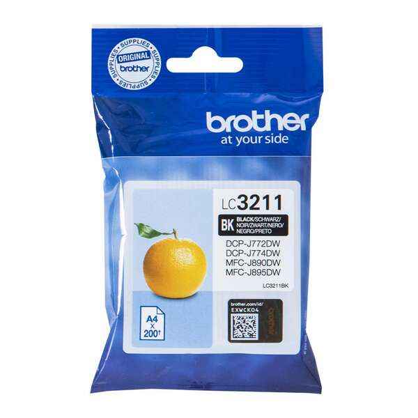 Brother LC3211 Negro Cartucho de Tinta Original - LC3211BK - Prinkweb