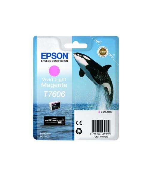 Epson T7606 Magenta Light Cartucho de Tinta Original - C13T76064010 - Prinkweb