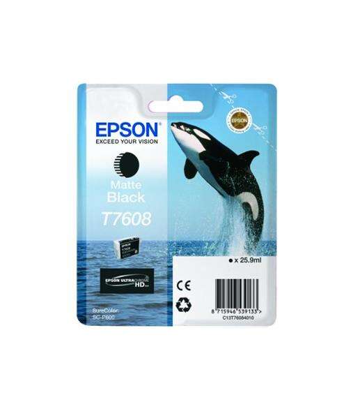 Epson T7608 Negro Mate Cartucho de Tinta Original - C13T76084010 - Prinkweb