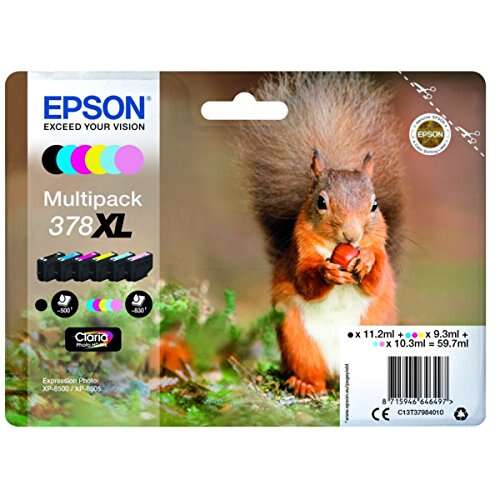 Epson 378XL Pack de 6 Cartuchos de Tinta Originales - C13T37984010 - Prinkweb