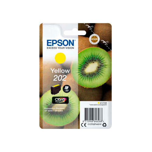 Epson 202 Amarillo Cartucho de Tinta Original - C13T02F44010 - Prinkweb