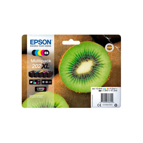 Epson 202XL Pack de 5 Cartuchos de Tinta Originales - C13T02G74010 - Prinkweb