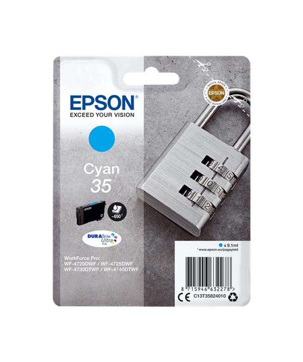 Epson T3582 (35) Cyan Cartucho de Tinta Original - C13T35824010 - Prinkweb